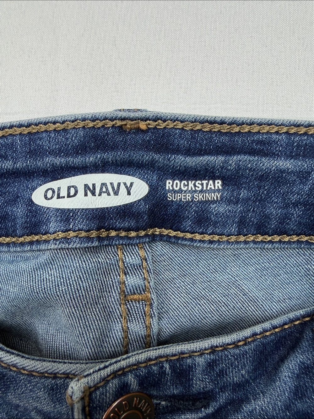 Old Navy Womens Blue Skinny Distressed Jeans - Picture 4 of 7